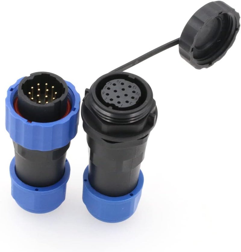 SZRMCC SD20 Waterproof Connectors 12 Pin 5A Panel Mount Circular Aviation Cable Connector Industrial Male Plug Female Socket LED Outdoor Wire Connector - Image 1